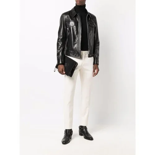 Men Classic Designer Leather Jacket