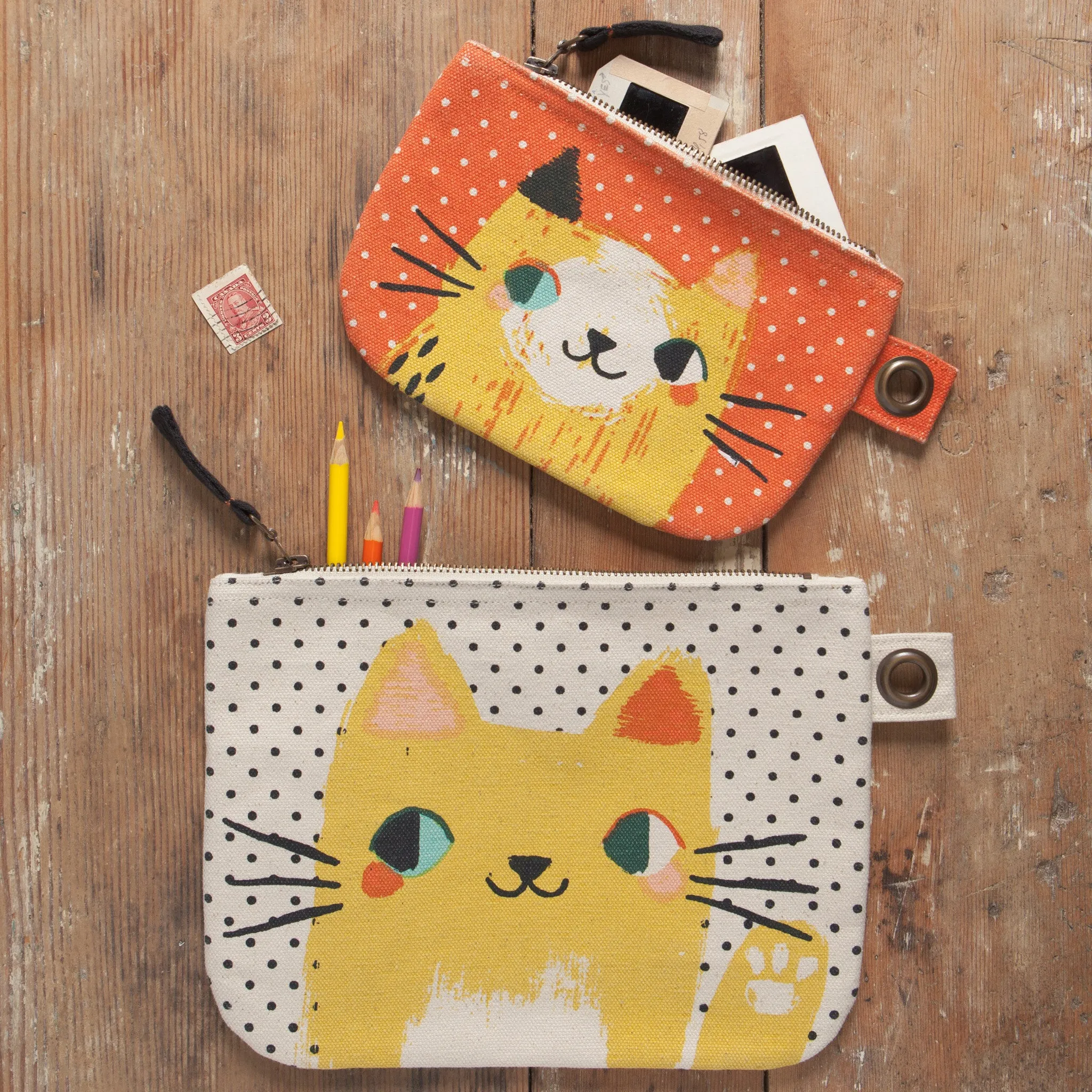 Meow Meow Large Zipper Pouch