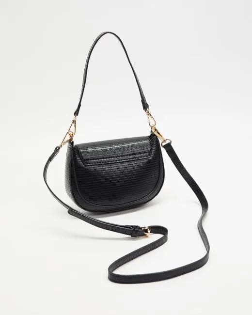 Mezra Embossed Lizard Vegan Leather Shoulder Bag