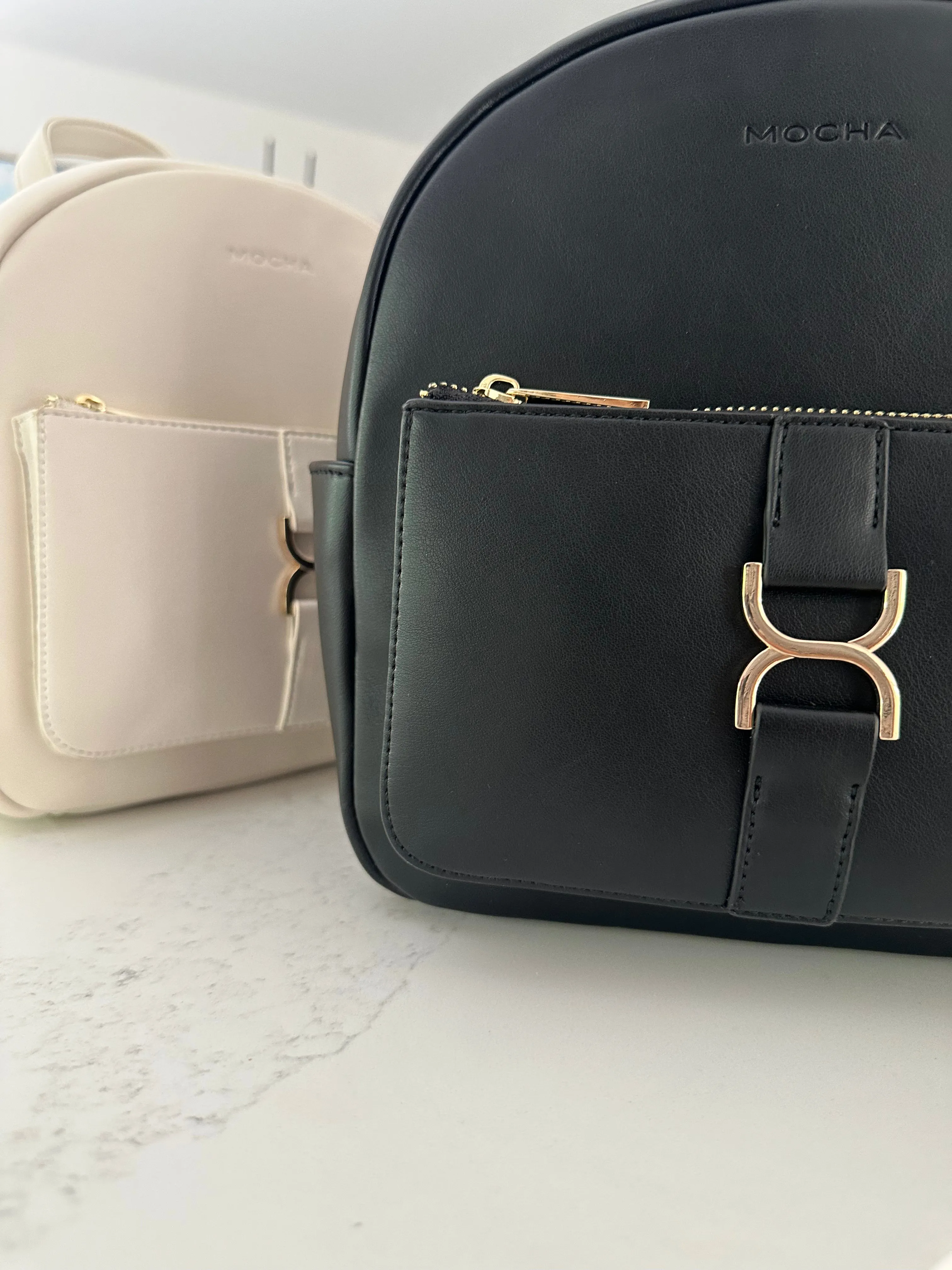 Mocha Paloma Petite Backpack- Black