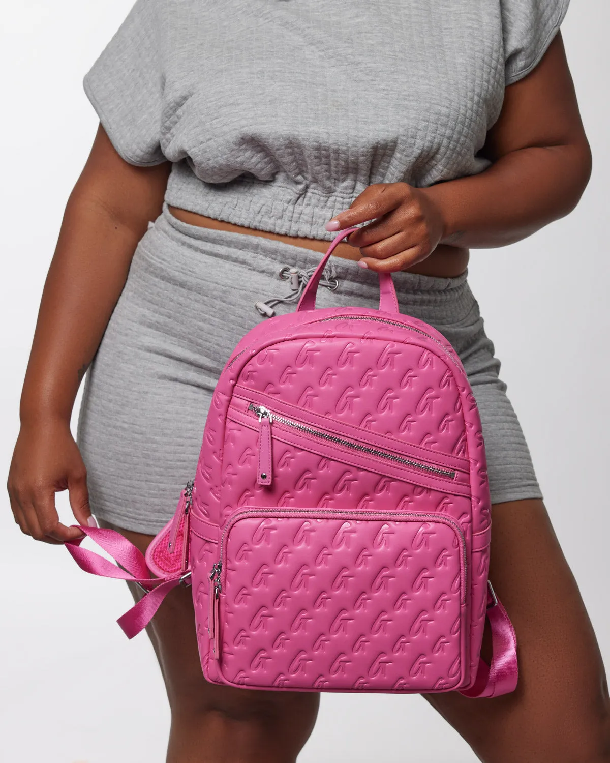 MONOGRAM BACKPACK - HOT PINK