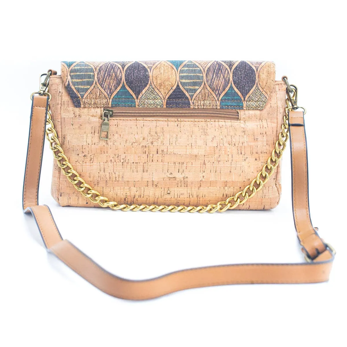 Natural Cork printed pattern women's messenger bag BAGD-355