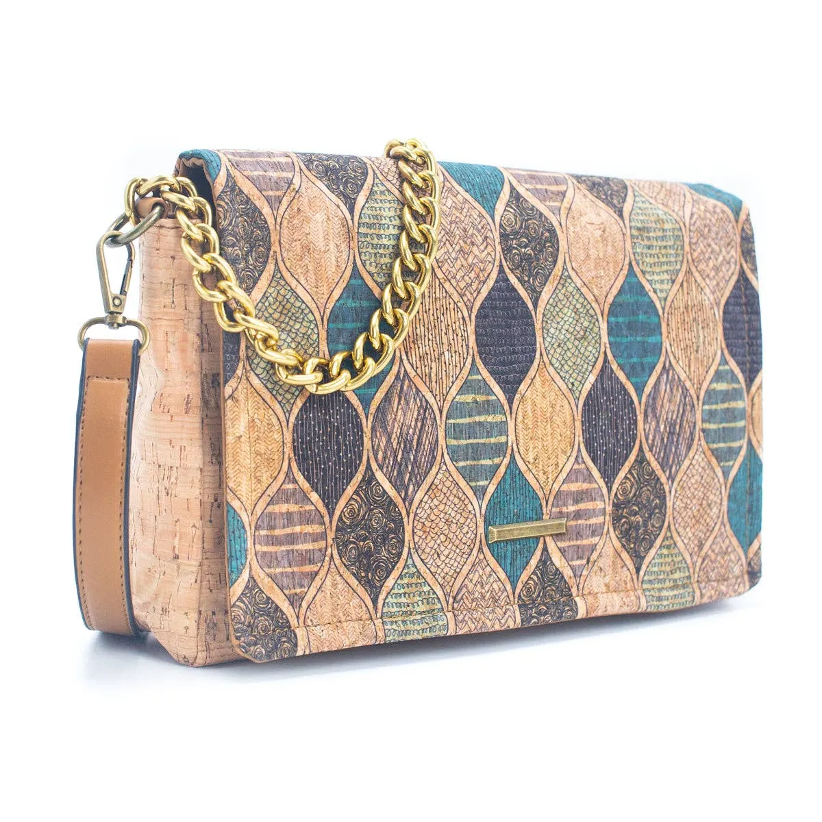 Natural Cork printed pattern women's messenger bag BAGD-355