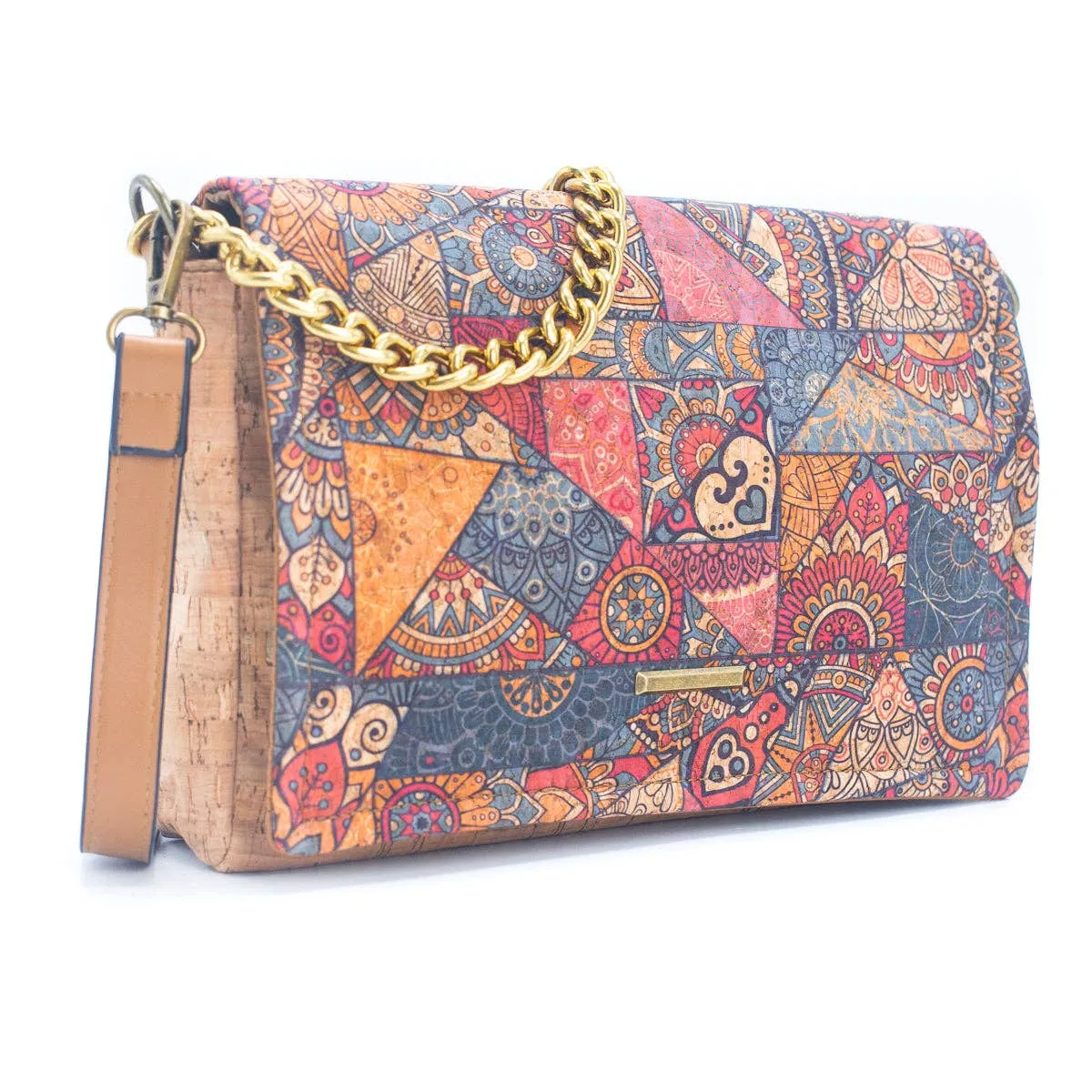 Natural Cork printed pattern women's messenger bag BAGD-355