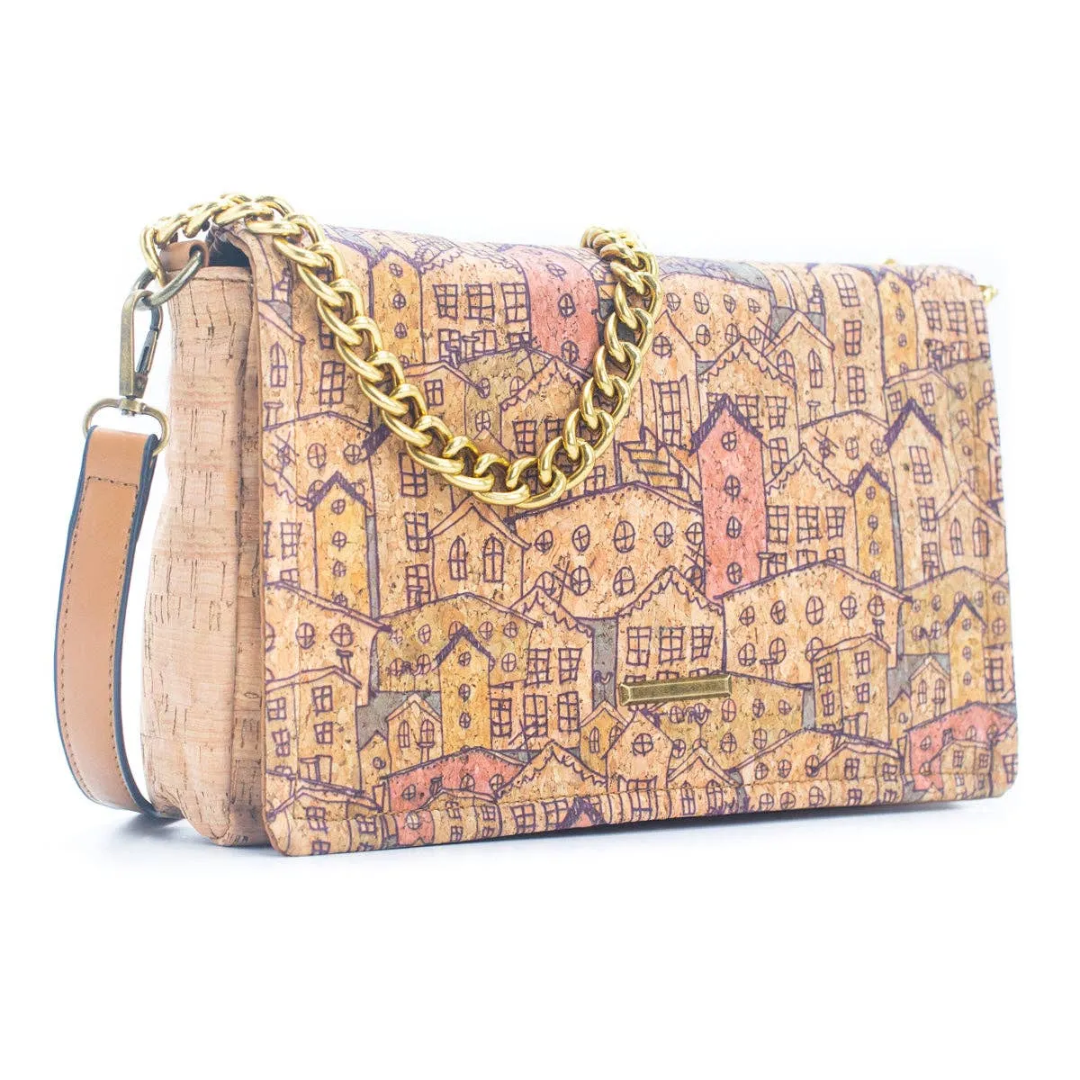 Natural Cork printed pattern women's messenger bag BAGD-355