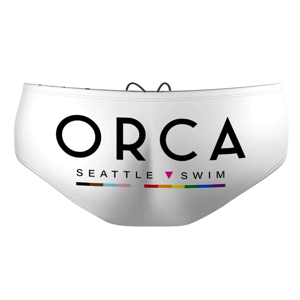 ORCA splash white - Classic Brief Swimsuit