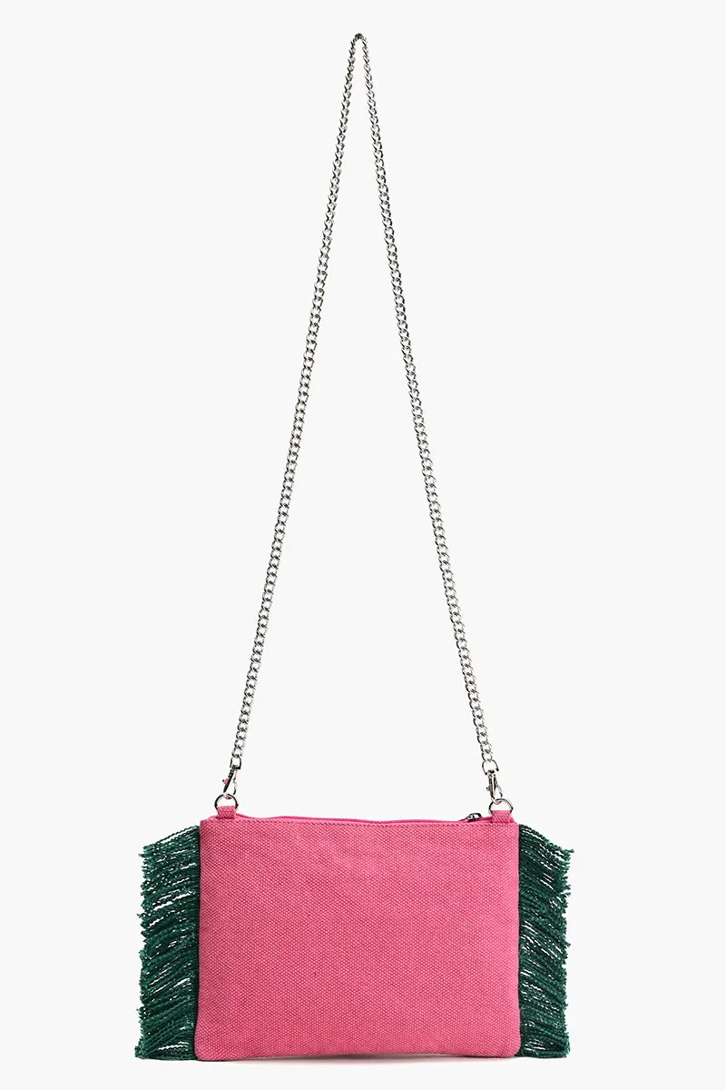 Pink Flutter Oasis Clutch Bag