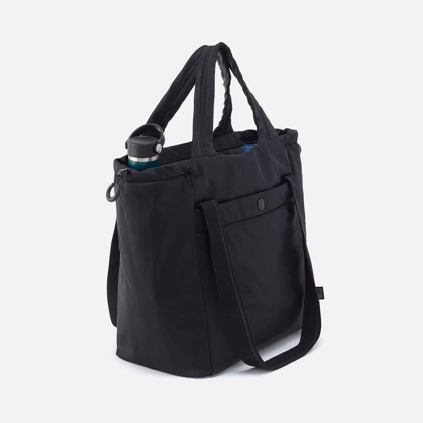 PLACES TO GO Tote in CaRefiber recycled nylon - Jet