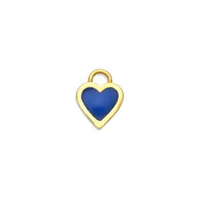 Prussian Blue Classic Heart Charm