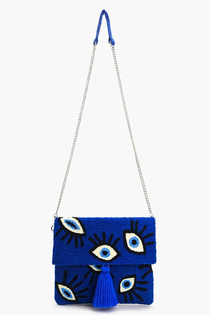 Sapphire Whimsical Wonder Eye Clutch