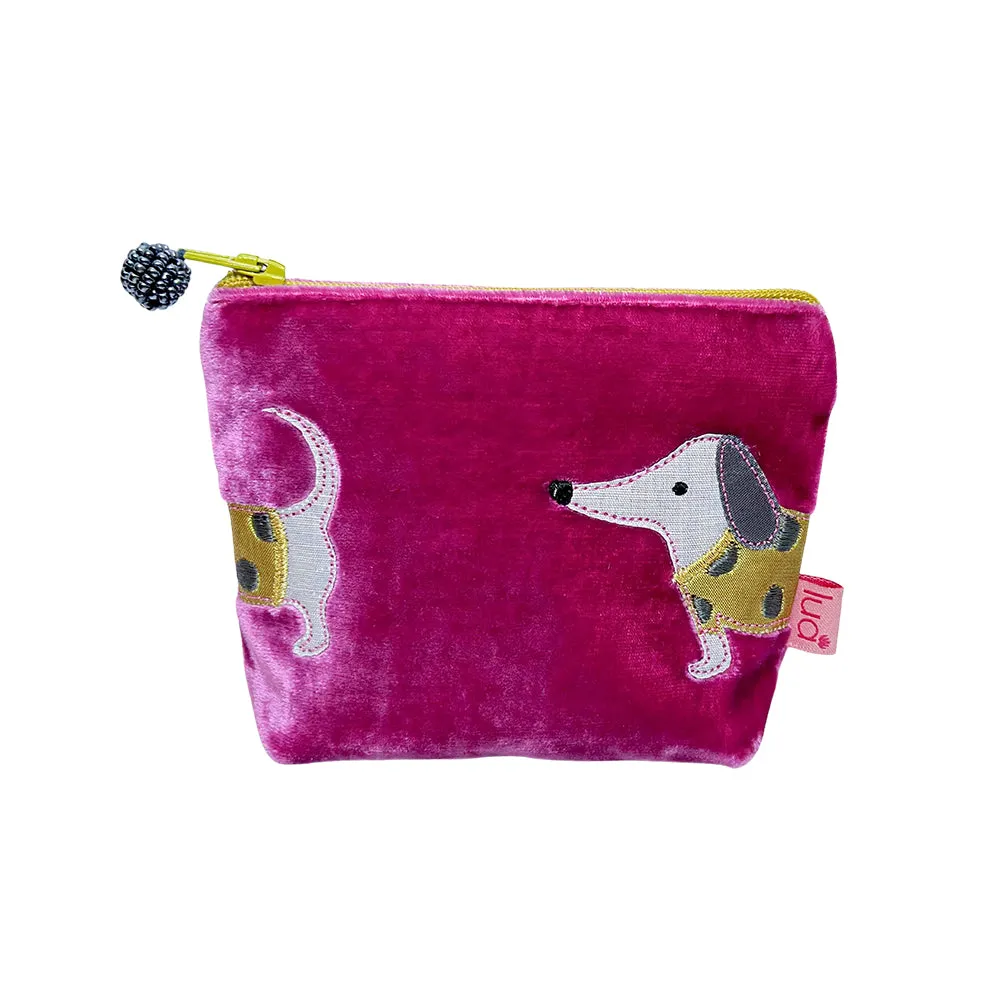 Sausage Dog Velvet Purses