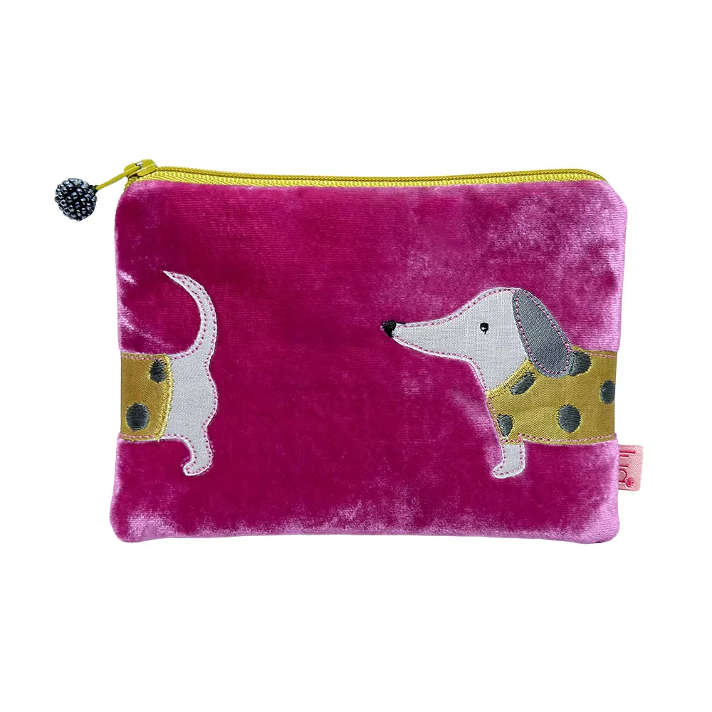 Sausage Dog Velvet Purses