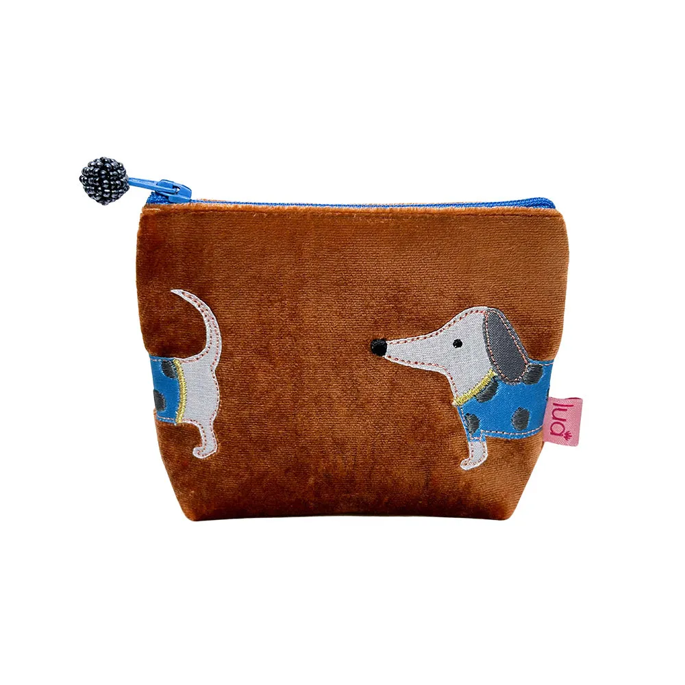 Sausage Dog Velvet Purses