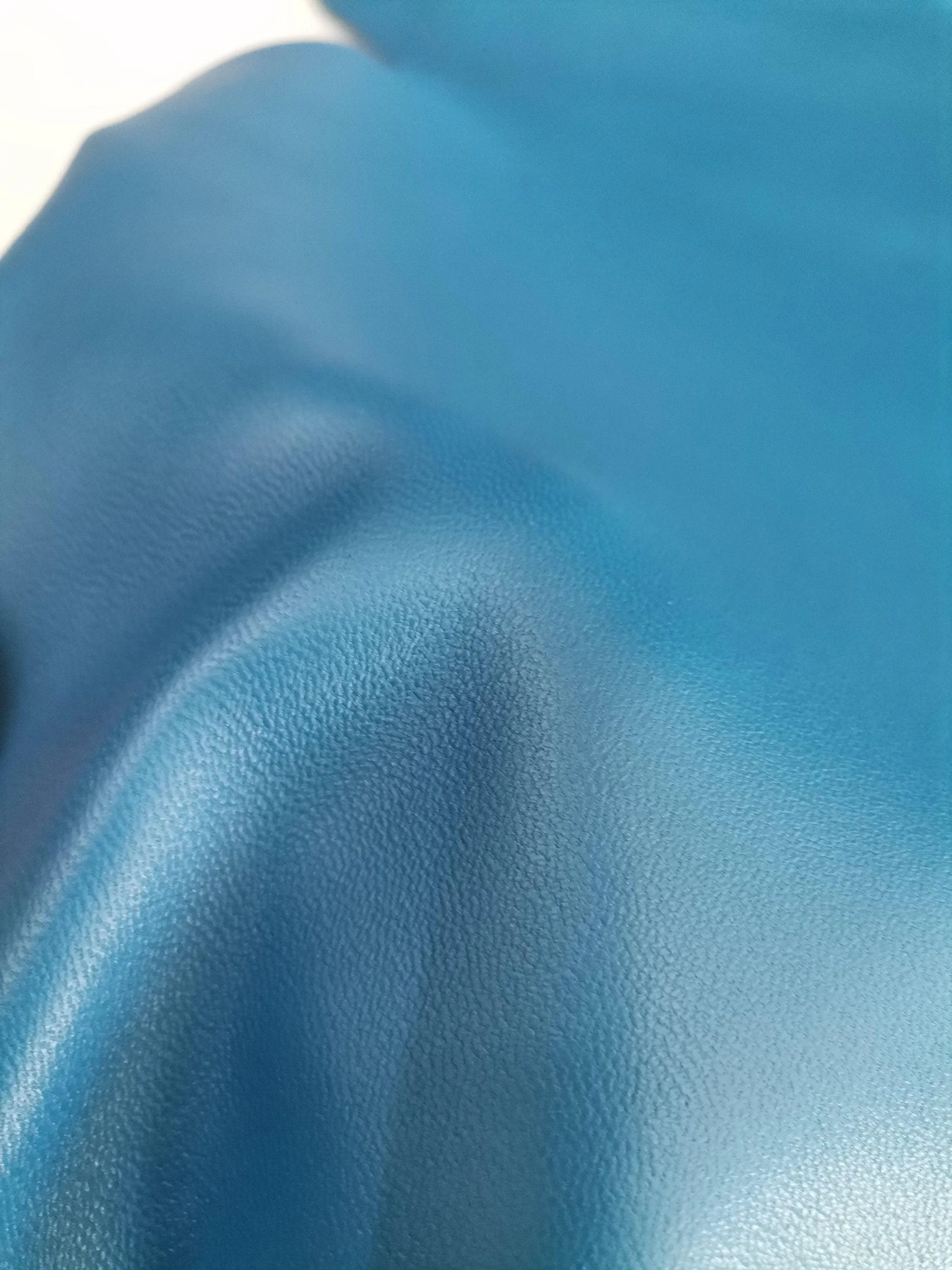 Sheep genuine leather, lambskin nappa leather hide for crafts col. blue, thick. 1,0mm (2 1/2oz)