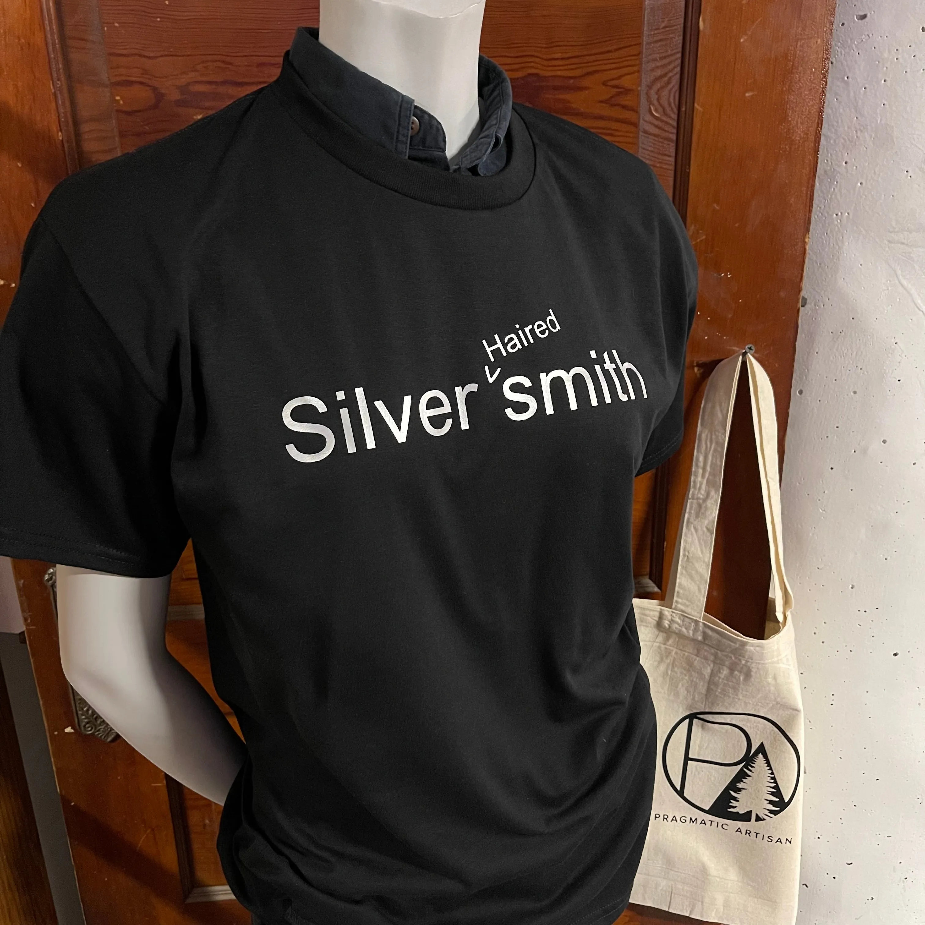 Silver Haired Smith Short Sleeve TShirt in Black