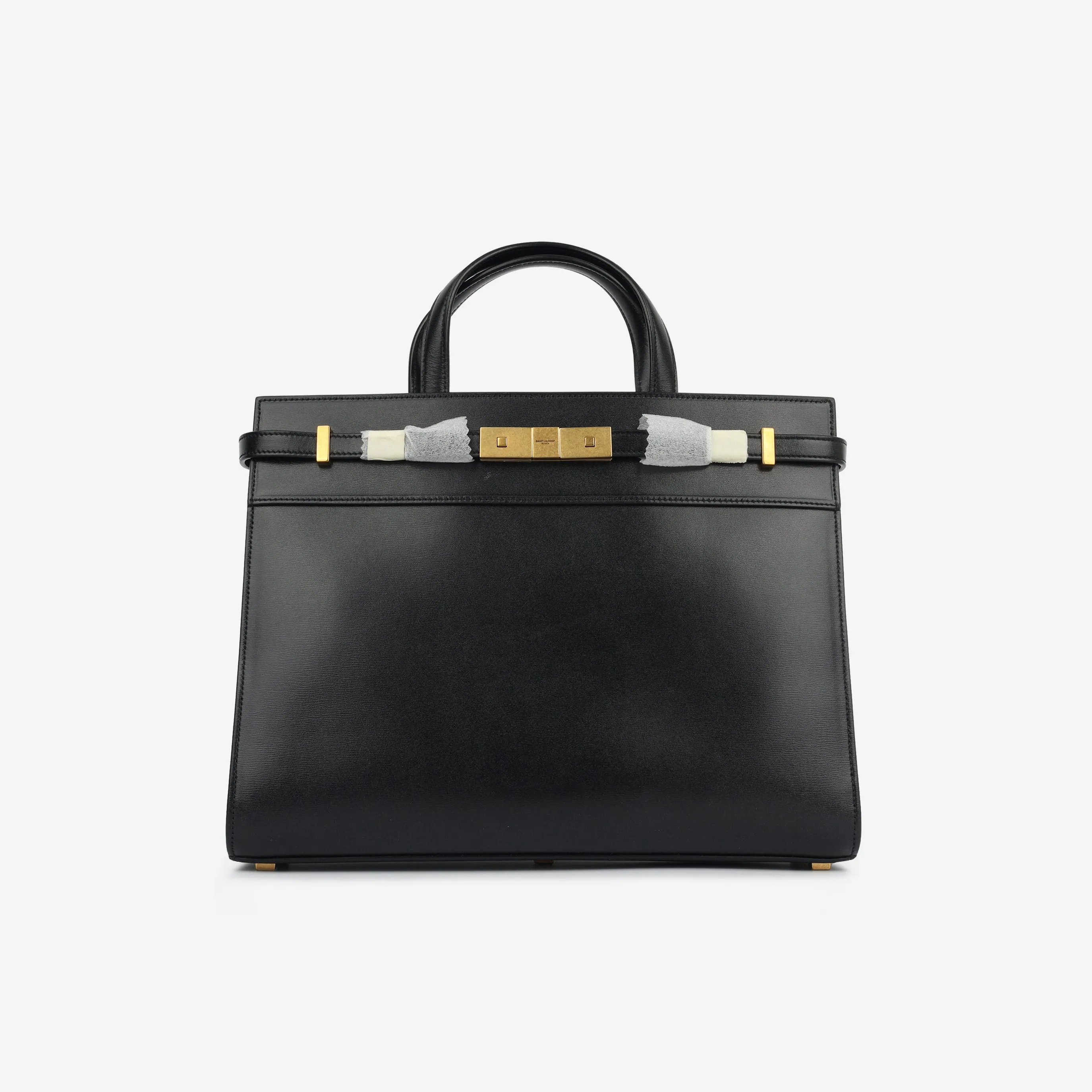 Small Manhattan Shopper - Black Calfskin