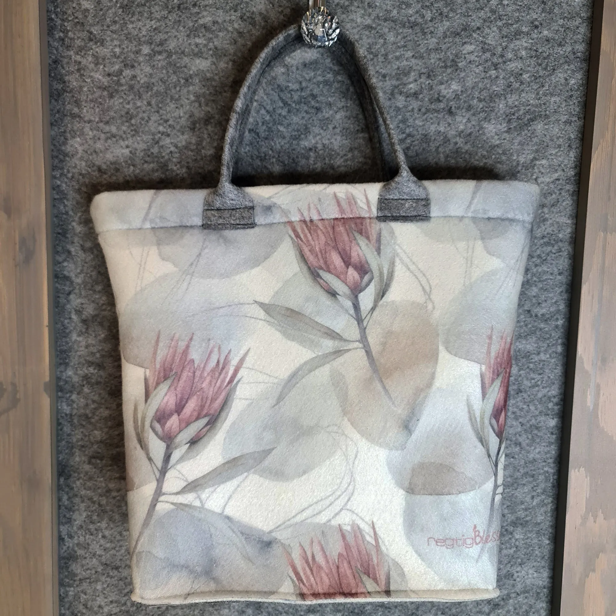 Soft Proteas - Recycled Felt Handbag