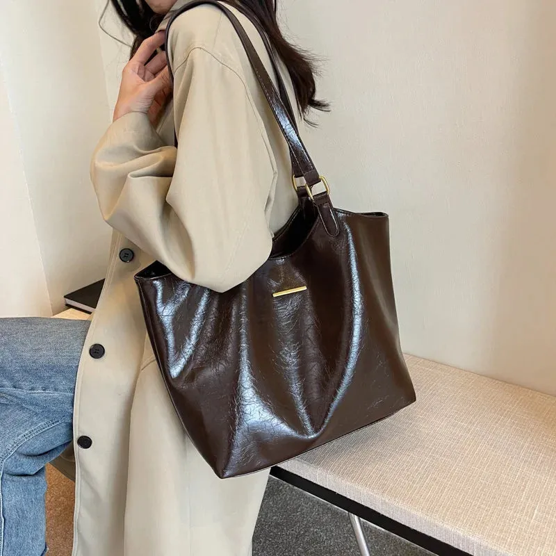 Solid Color Zipper Travel Tote Bag