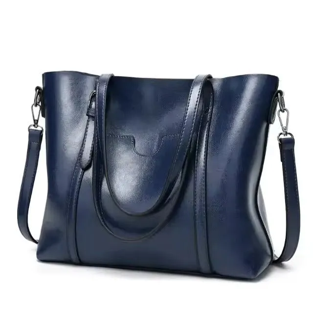 Structured Leather Shoulder Bag