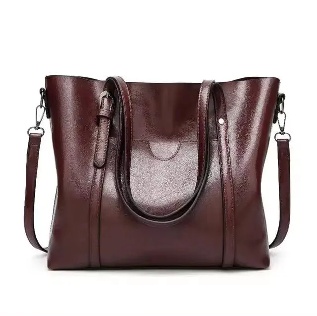 Structured Leather Shoulder Bag