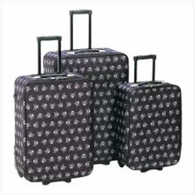 Stylish Skull Luggage Trio