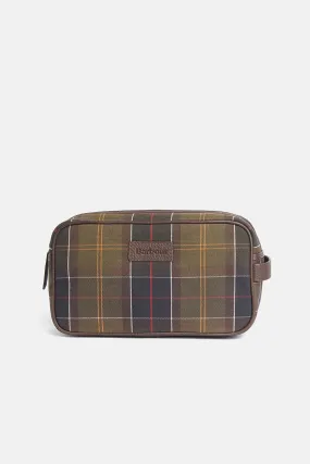 Tartan & Leather Washbag