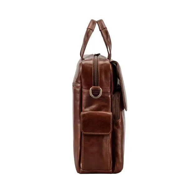 Teddy Professional Leather Business Bag Brown