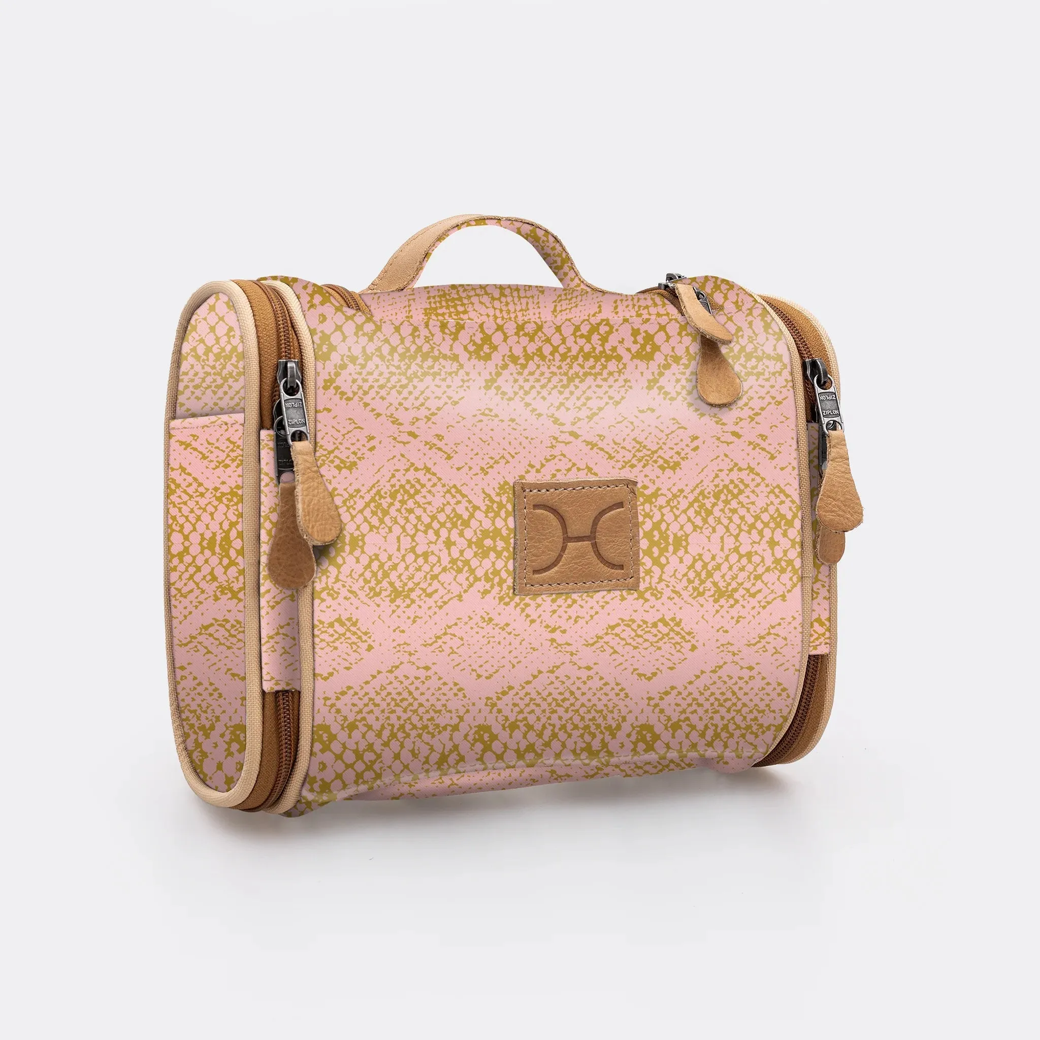 Thandana Laminated Fabric Compact Travel Vanity Bag