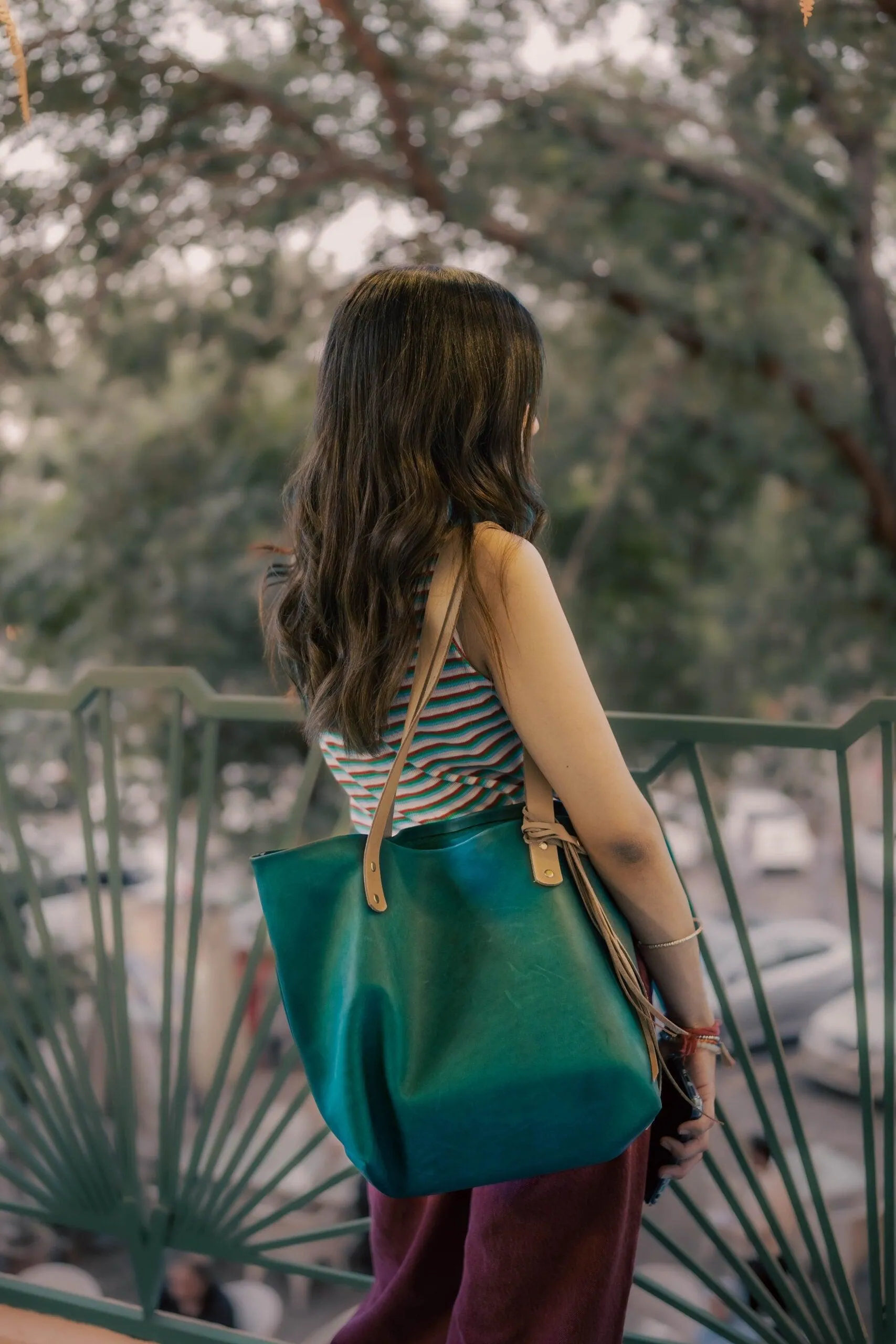 The Julie - Emerald Green Tote Bag