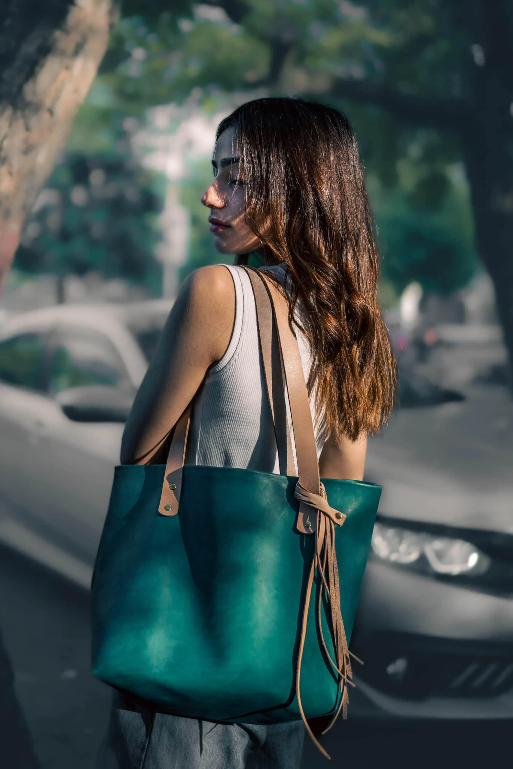 The Julie - Emerald Green Tote Bag