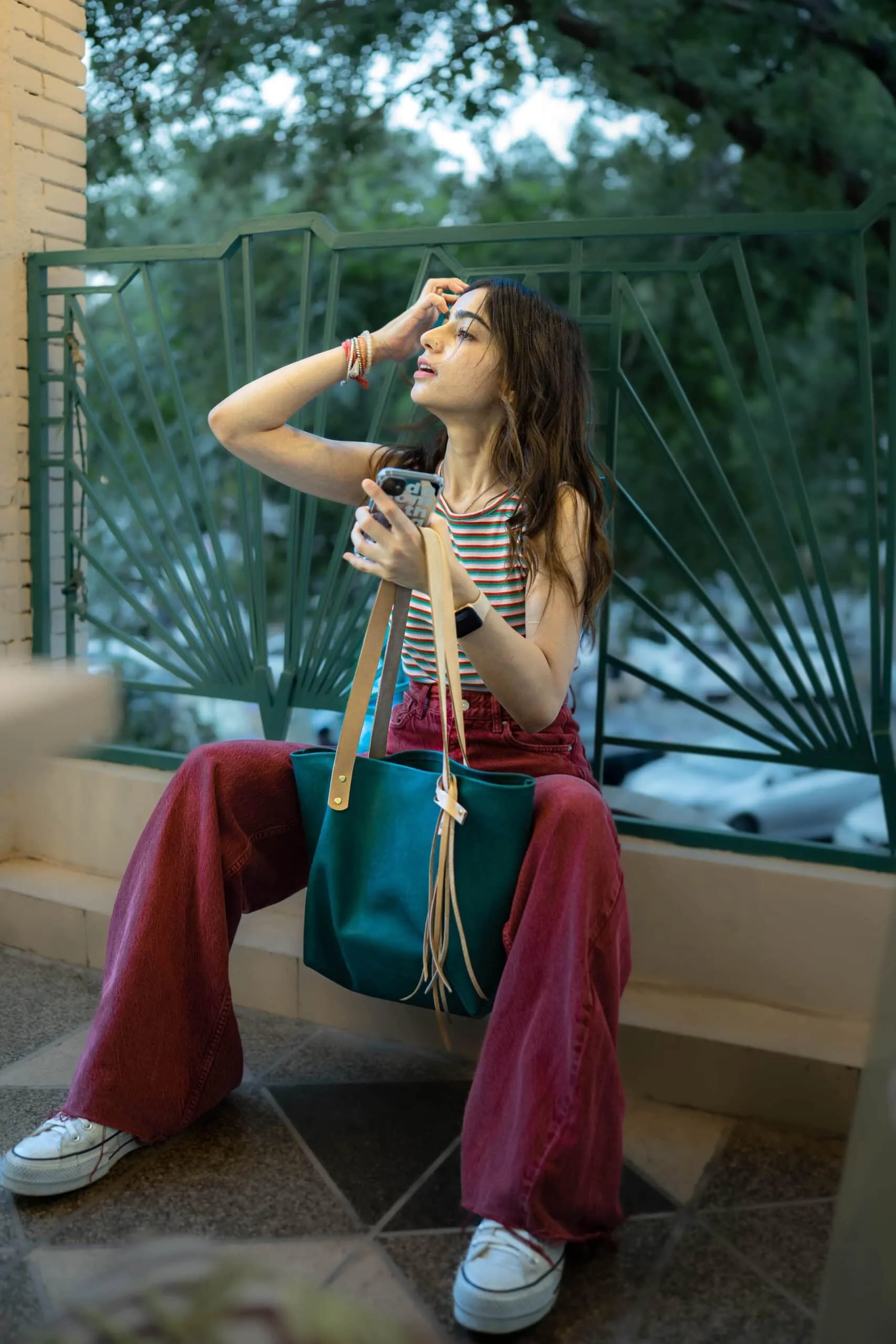 The Julie - Emerald Green Tote Bag