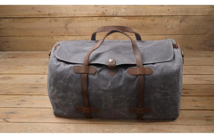 Vintage Wax Canvas Luggage Handbag Duffel Bag