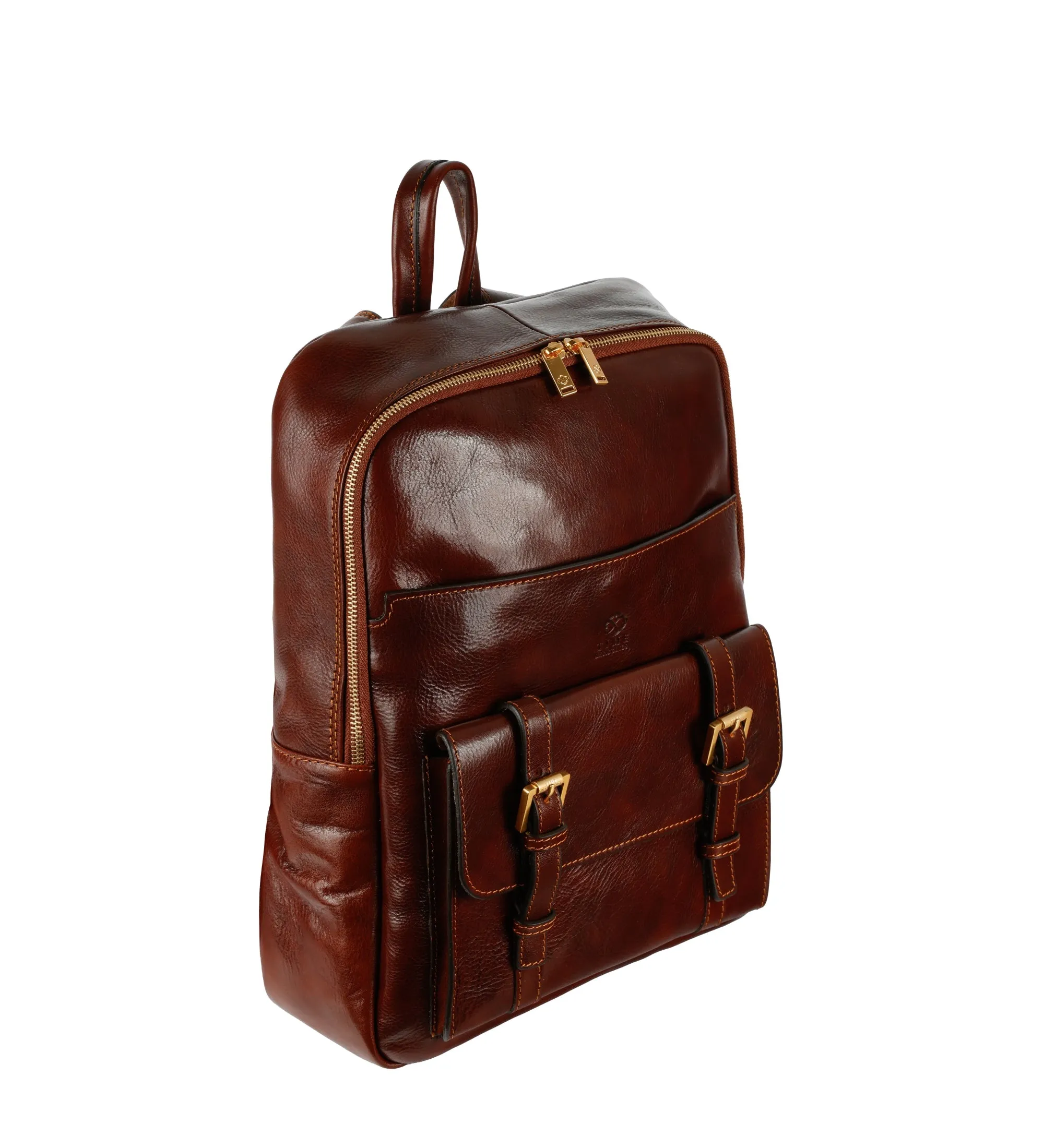 Womens Leather Backpack Travel Bag - The Divine Comedy