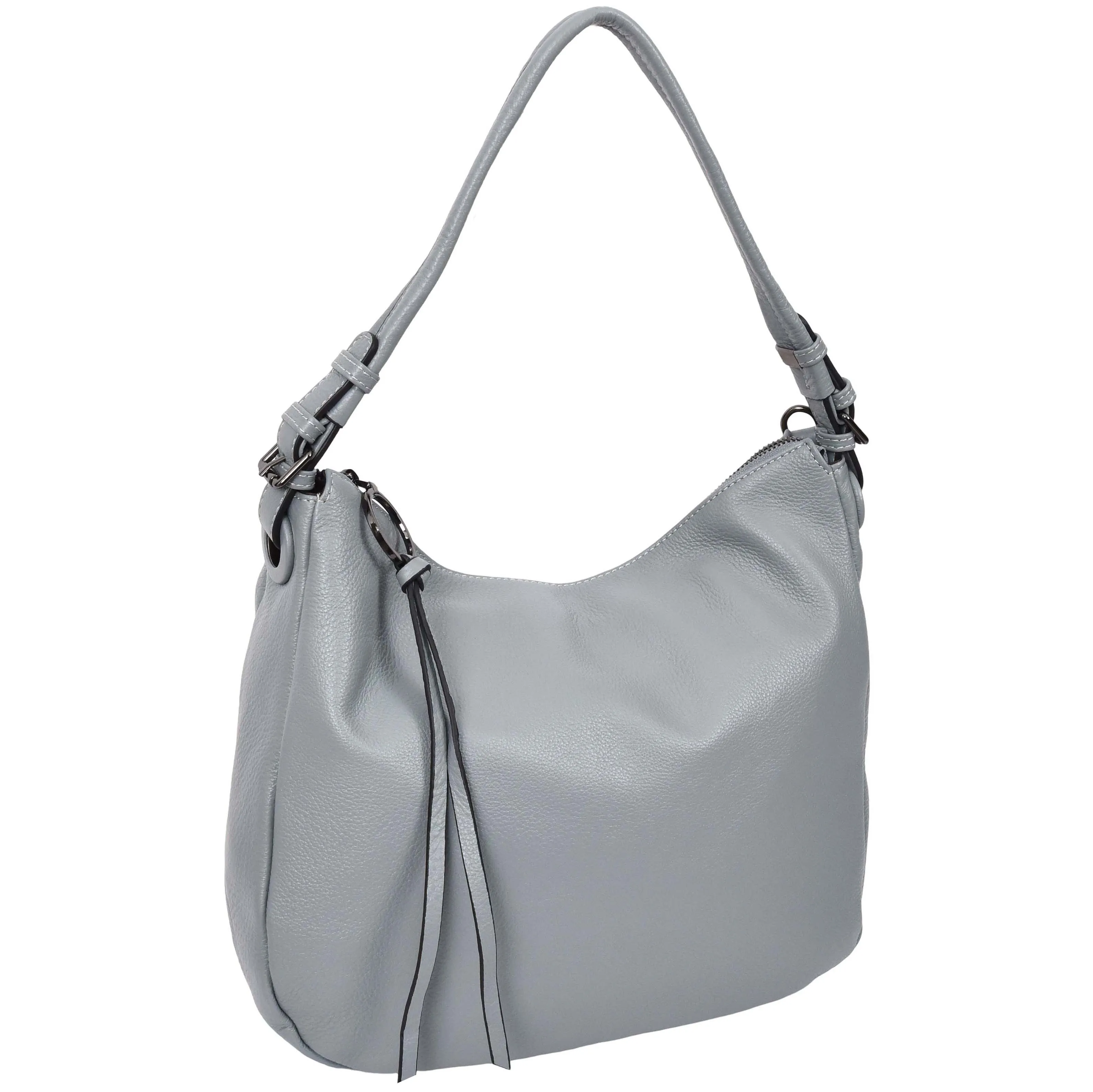 Womens Real Leather Hobo Style Handbag Diana Blue