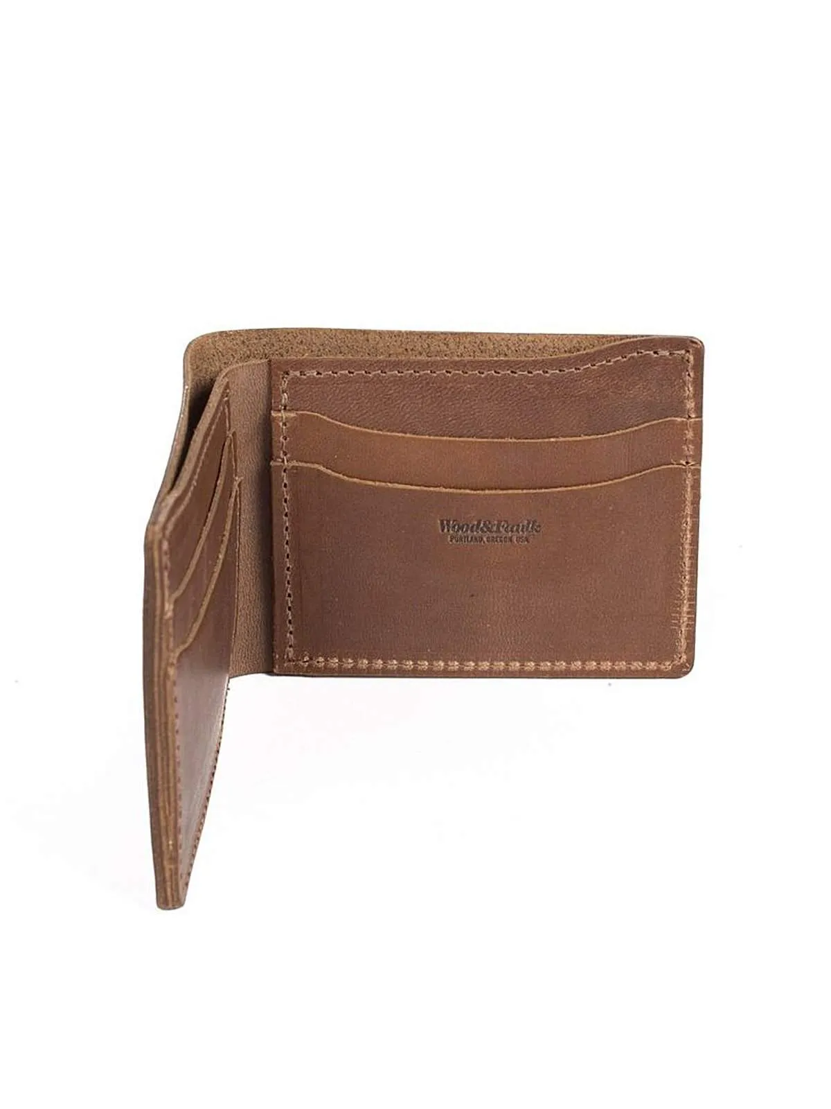 Wood&Faulk Classic Bifold Brown Chromexcel Wallet