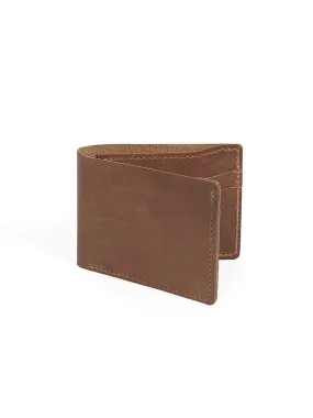 Wood&Faulk Classic Bifold Brown Chromexcel Wallet