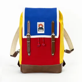 YKRA Matra Mini Cotton Strap Backpack Blue / Red / Yellow