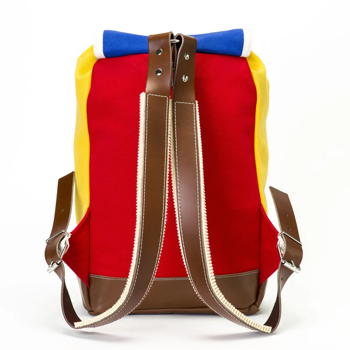 YKRA Matra Mini Cotton Strap Backpack Blue / Red / Yellow